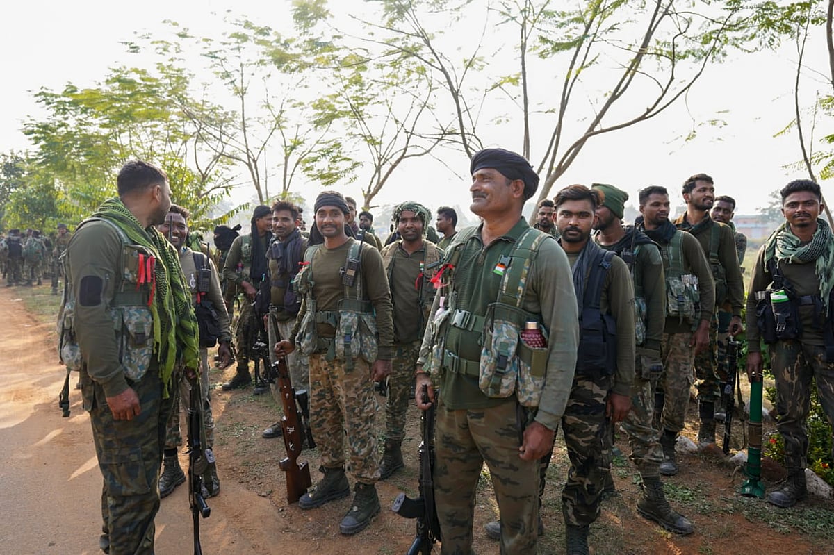 Security personnel after an encounter with Naxalites, in Bijapur district, Chhattisgarh, Friday, Jan. 17, 2025. - PTI