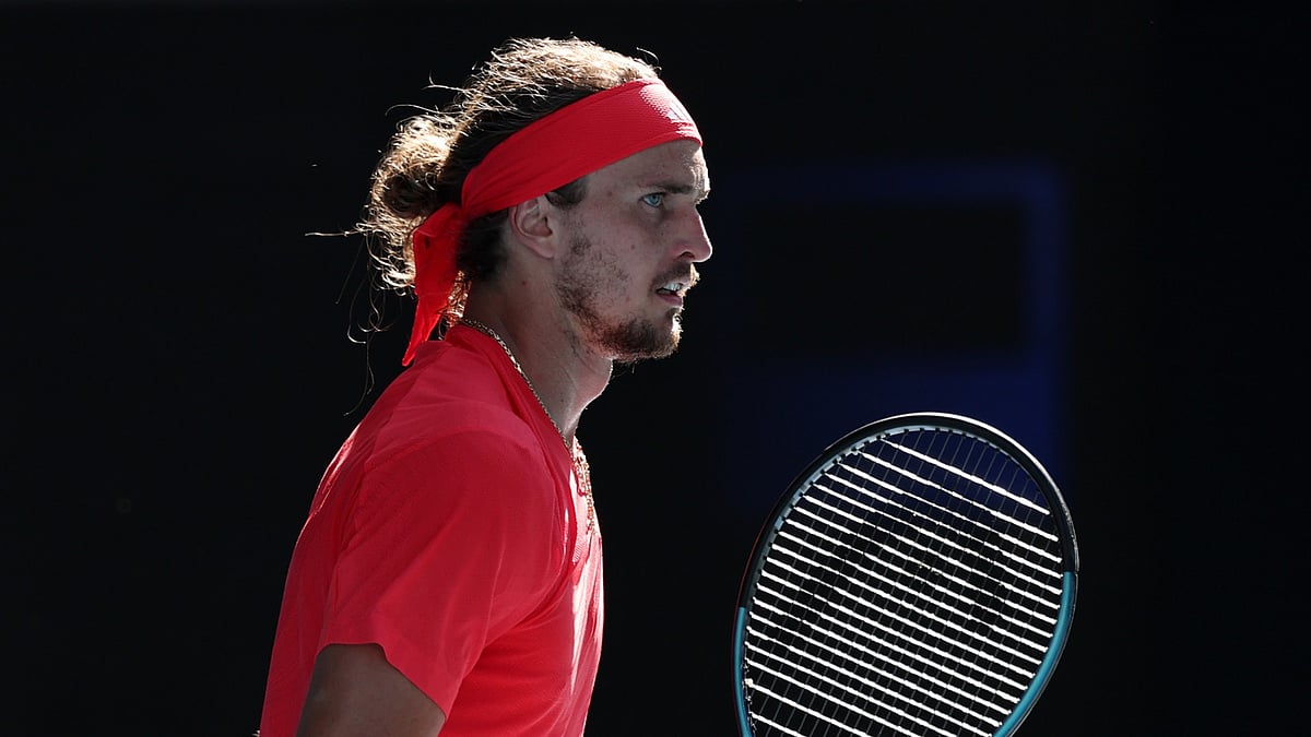 Alexander Zverev in action at the Australian Open.