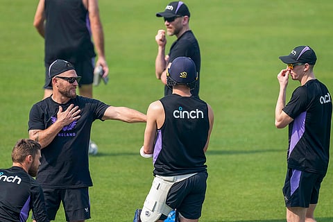 IND vs ENG 1st T20: England chief coach Brendon McCullum during training session