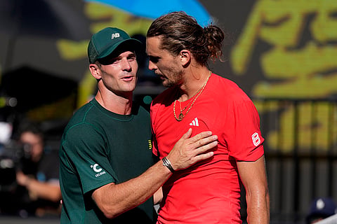 Australian Open 2025: Alexander Zverev is congratulated by Tommy Paul