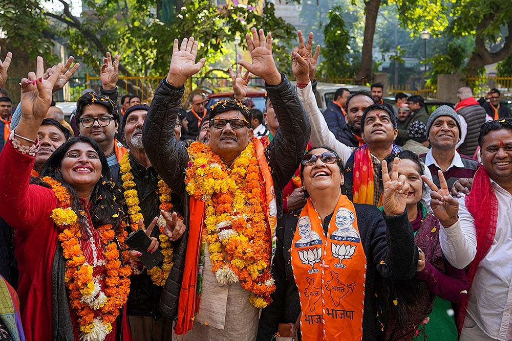 BJP candidate Anil Goyal campaigns