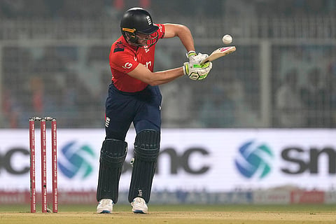 IND vs ENG 1st T20: England's captain Jos Buttler plays a shot