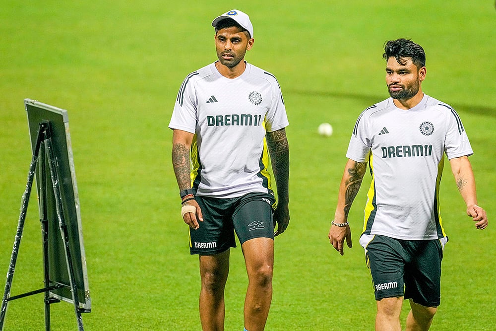 India vs England T20 Cricket series Indian team practice session photos: Rinku Singh