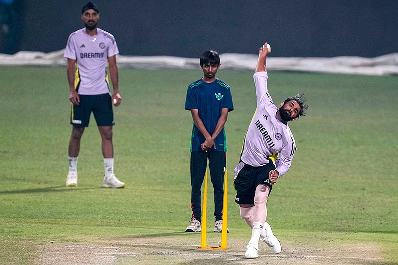 India vs England T20 Cricket series Indian team practice session photos: Mohammed Shami