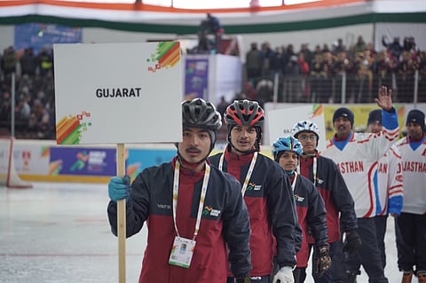 Team Gujarat at the Khelo India Winter Games