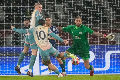 Champions League 2024-25: Manchester City's Jack Grealish scores his sides opening goal