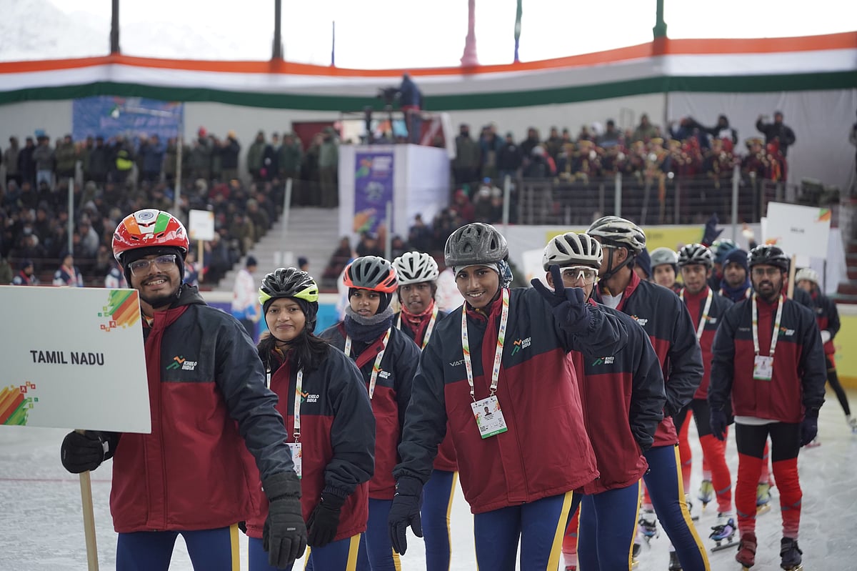 Team Tamil Nadu at the Khelo India Winter Games 2025