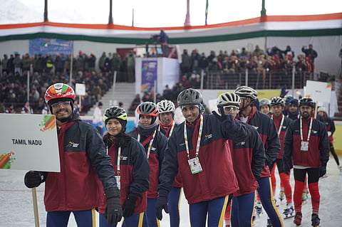 Team Tamil Nadu at the Khelo India Winter Games