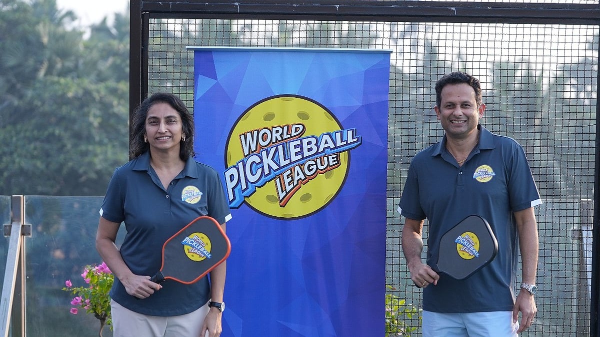Photo: Special Arrangement : World Pickleball League co-founders Gaurav Natekar (R) and Arati Ponnappa Natekar.