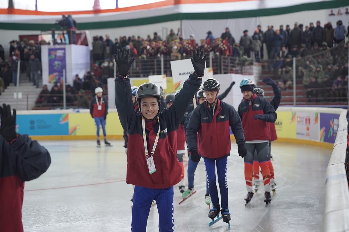 Team Maharashtra at the Khelo India Winter Games 2025