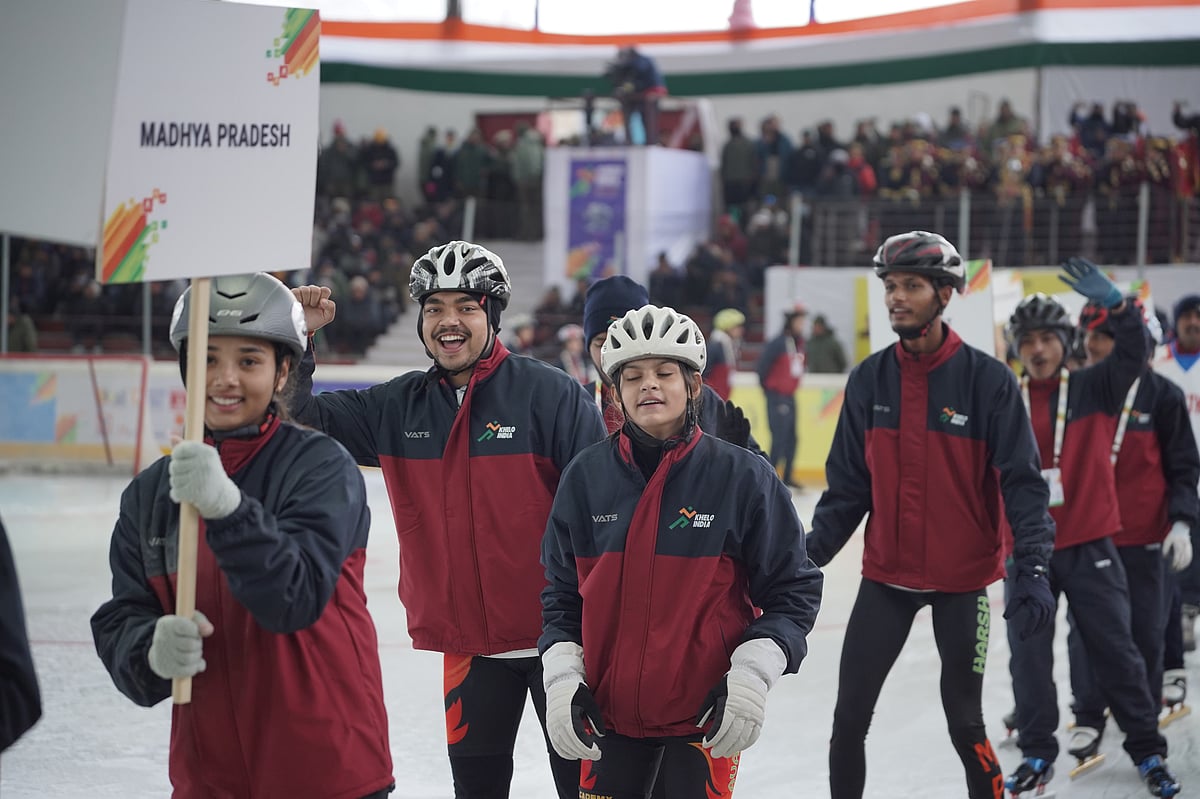 Team Madhya Pradesh at the Khelo India Winter Games 2025