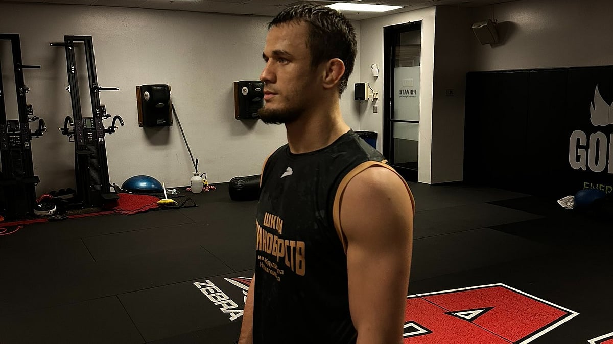 X/Usman Nurmagomedov : File photo of Usman Nurmagomedov training.