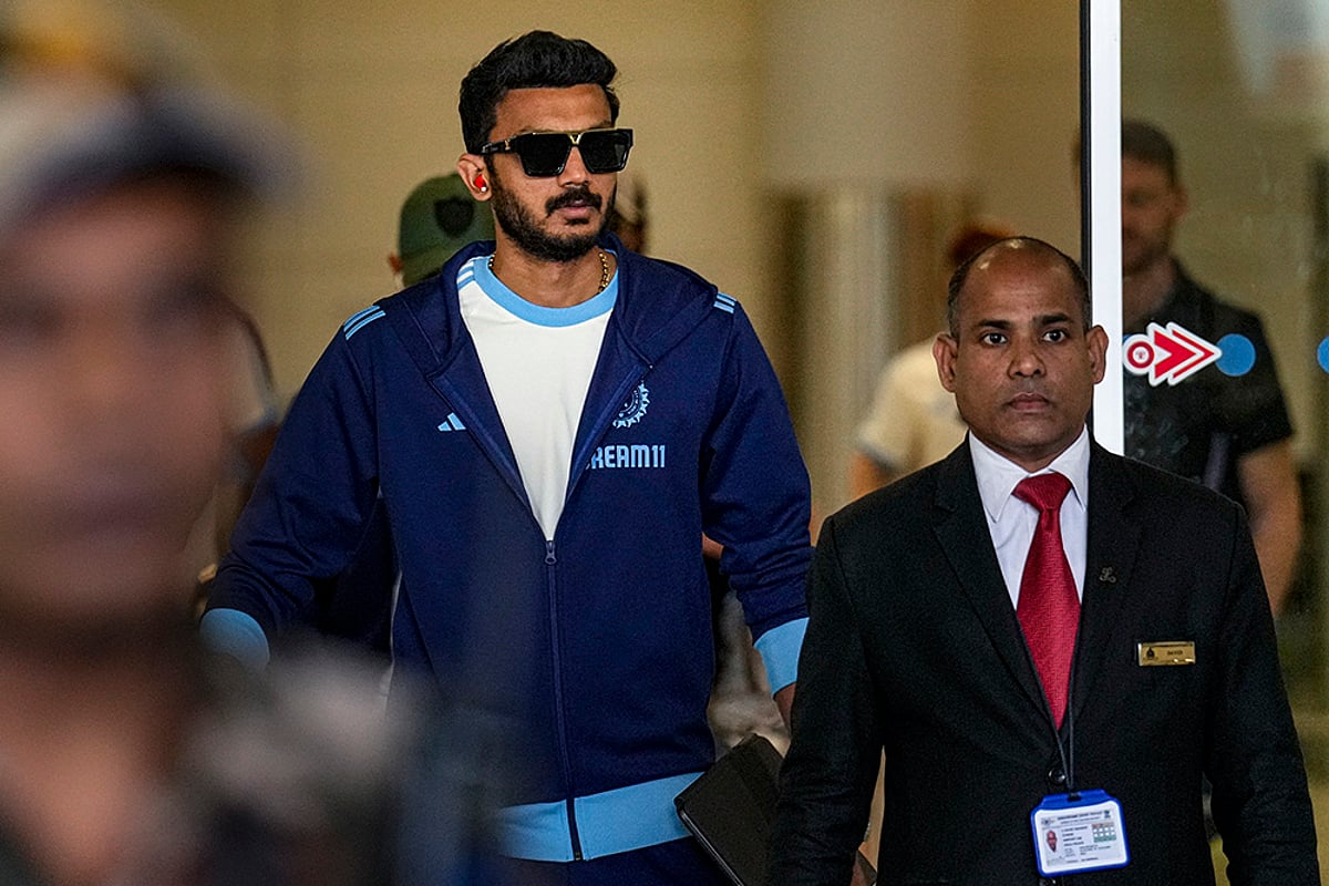 Indian team arrival ahead of 2nd T20I in Chennai-Axar Patel
