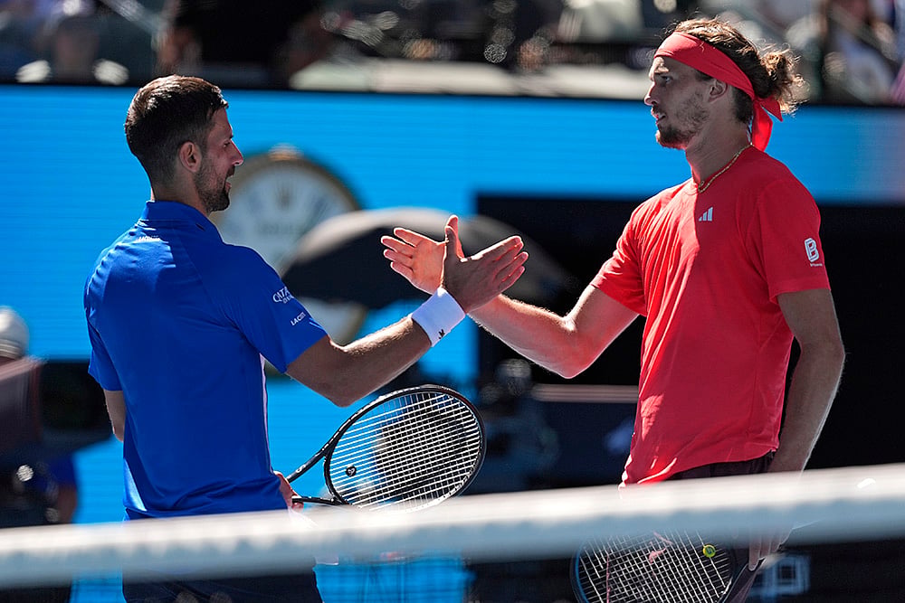 Australian Open 2025 mens Singles Semi-final - Novak Djokovic vs Alexander Zverev