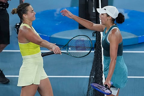 AUS Open Women's Singles Final: Madison Keys is congratulated by Aryna Sabalenka