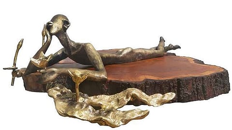 Dreamer- a bronze sculpture by Dimpy Menon