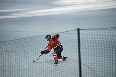 Army Vs Maharashtra Ice hockey at NDS Stadium