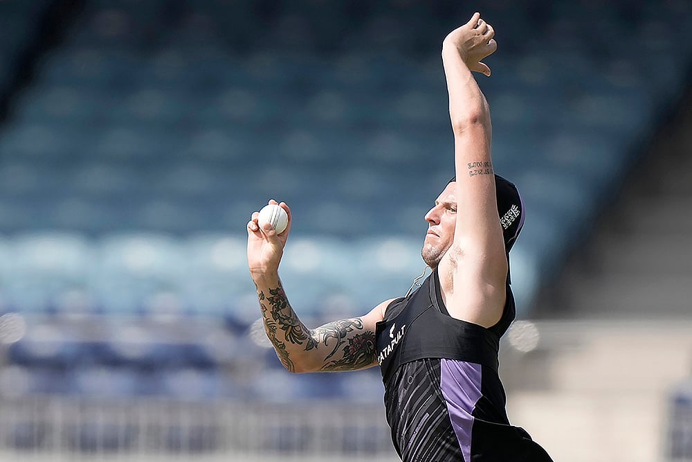 India Vs England T20 Cricket series - Team England practice session -Brydon Carse 