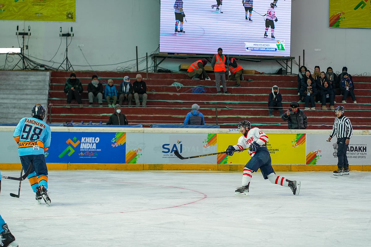 ITBP vs Haryana mens ice hockey match