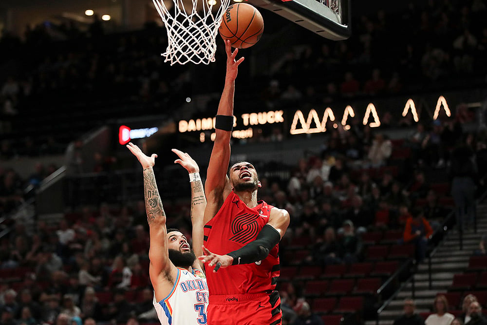 NBA Basketball game Oklahoma City Thunder vs Portland Trail Blazers Basketball: Toumani Camara