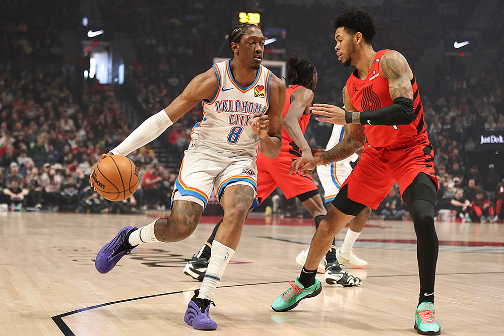 NBA Basketball game Oklahoma City Thunder vs Portland Trail Blazers Basketball: Jalen Williams
