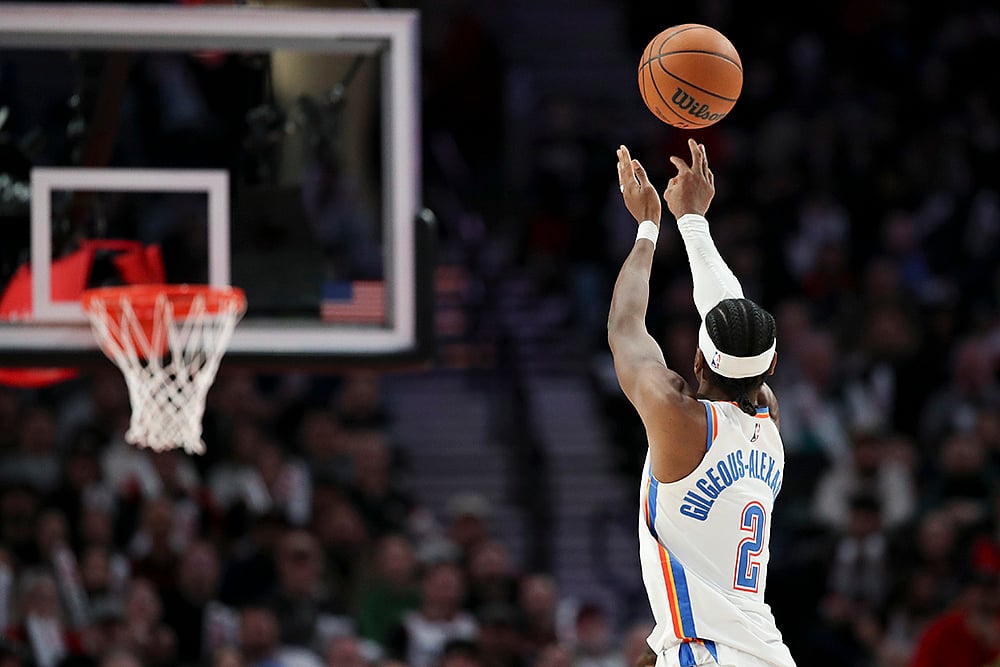NBA game Oklahoma City Thunder vs Portland Trail Blazers Basketball: Shai Gilgeous-Alexander