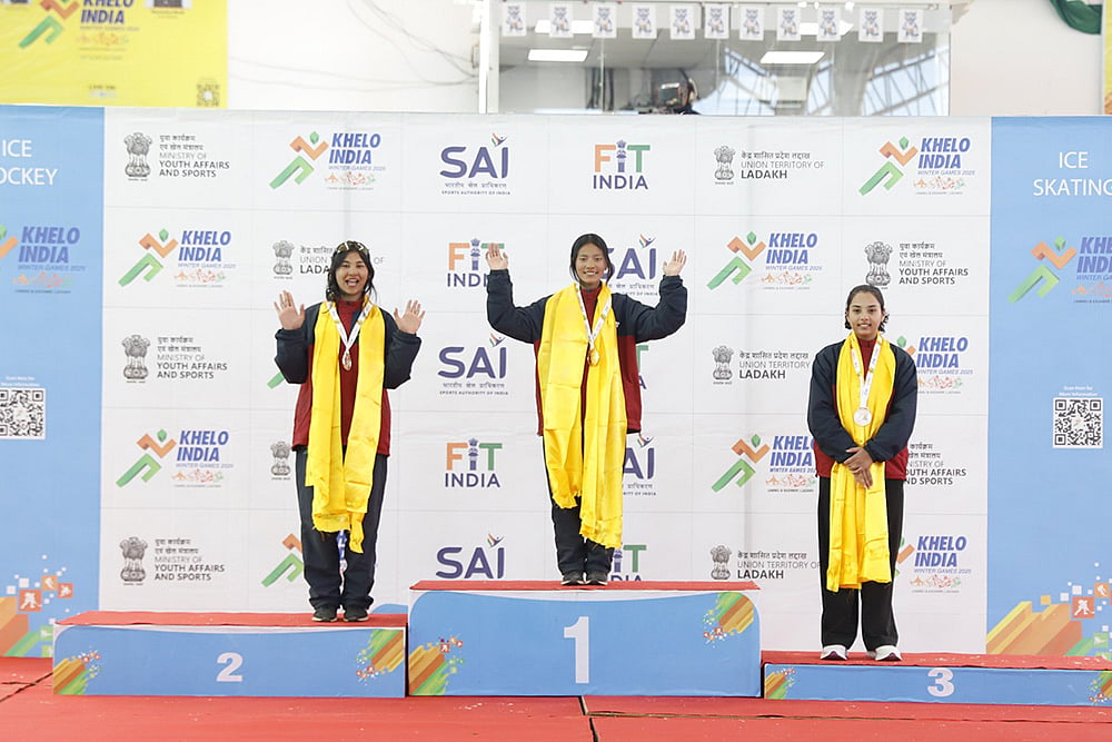 Khelo India 2025: 1000M Women Short Track Speed Skating, Skarma Tsultim, Ladakh (Gold)