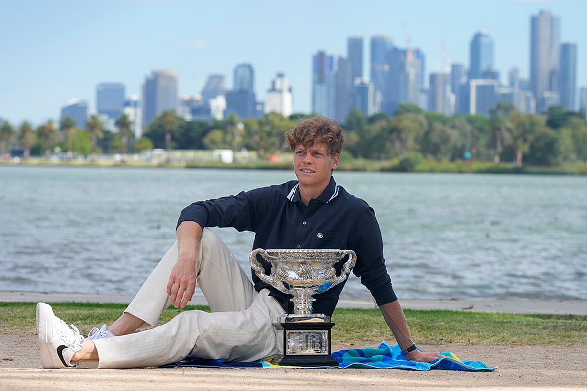 Australian Open Tennis winner Jannik Sinner with Norman Brookes Challenge Cup_1