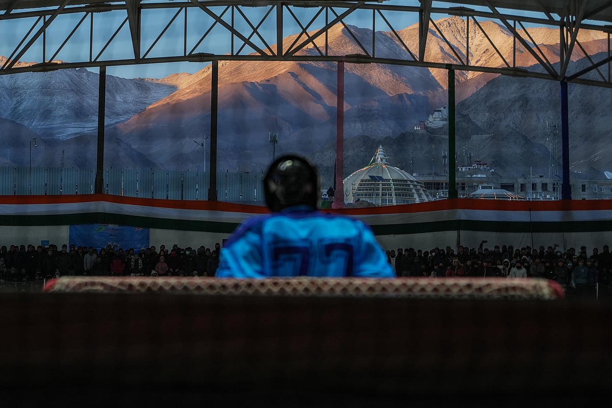 View from the NDS Stadium complex in Leh.