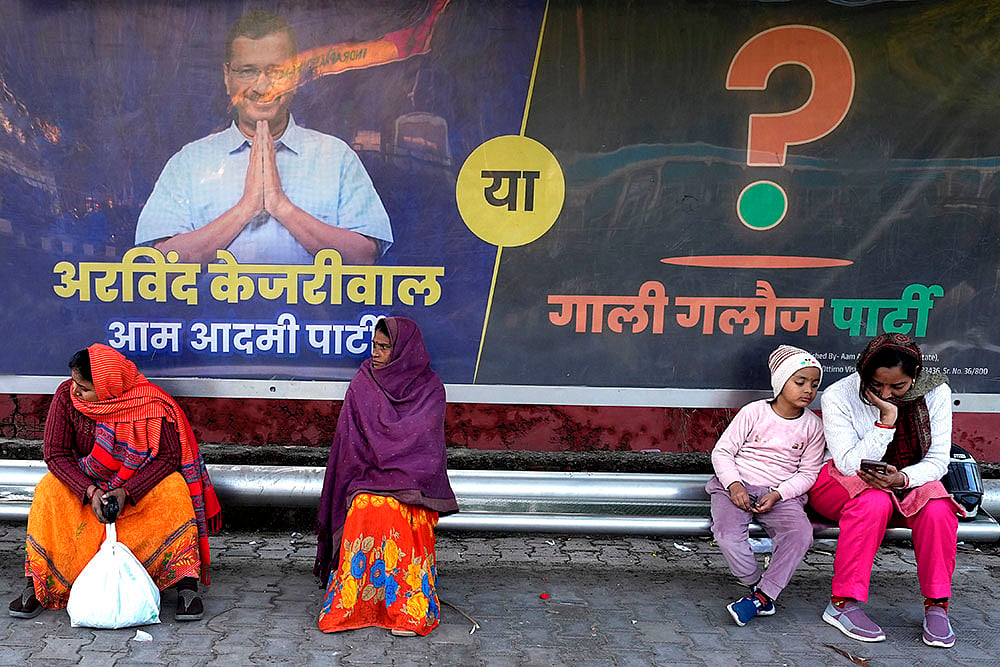 Delhi Assembly poll_AAP Election poster in Delhi 