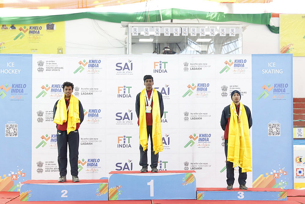Khelo India 2025: 1000M Long Track Men Speed Skating;  Harshith BT, Karnataka (Gold)