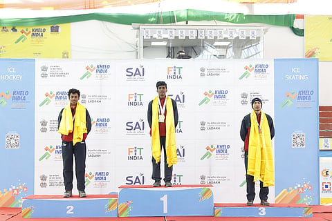 Khelo India Winter Games 2025: 1000M Long Track Men Speed Skating;  Harshith BT, Karnataka (Gold)