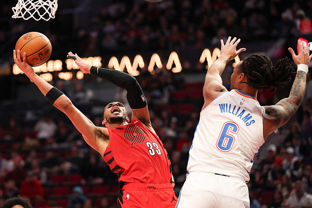 NBA Basketball game Oklahoma City Thunder vs Portland Trail Blazers Basketball: Toumani Camara