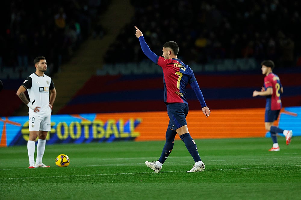 Spain Soccer La Liga FC Barcelona vs Valencia CF match photo: Ferran Torres