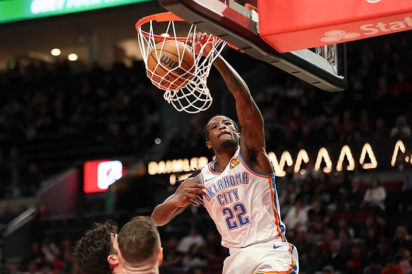 NBA Basketball game Oklahoma City Thunder vs Portland Trail Blazers Basketball: Cason Wallace