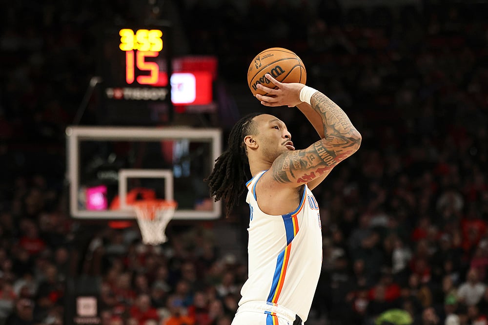 NBA Basketball game Oklahoma City Thunder vs Portland Trail Blazers Basketball: Jaylin Williams