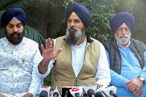 Bikram Singh Majithia addresses media