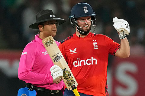 IND vs ENG 3rd T20: England's Ben Duckett celebrates his fifty runs