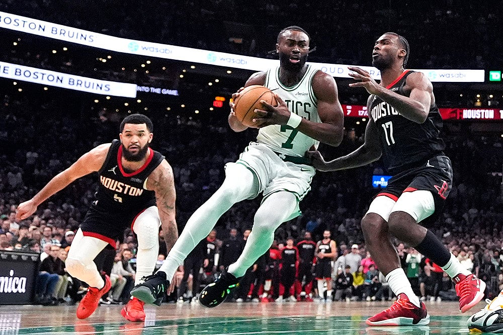 NBA basketball Houston Rockets vs Boston Celtics game: 
