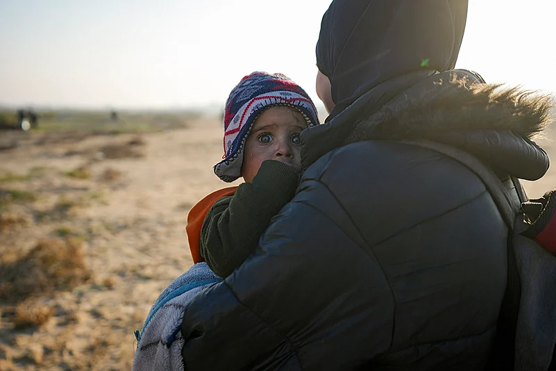 Israel Palestinians _Displaced Palestinians return to northern Gaza Strip_3