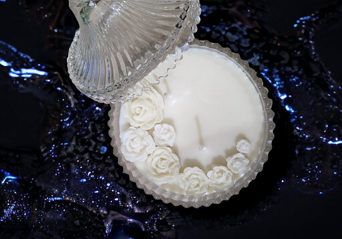Embrace Bejewelled Glass Candle