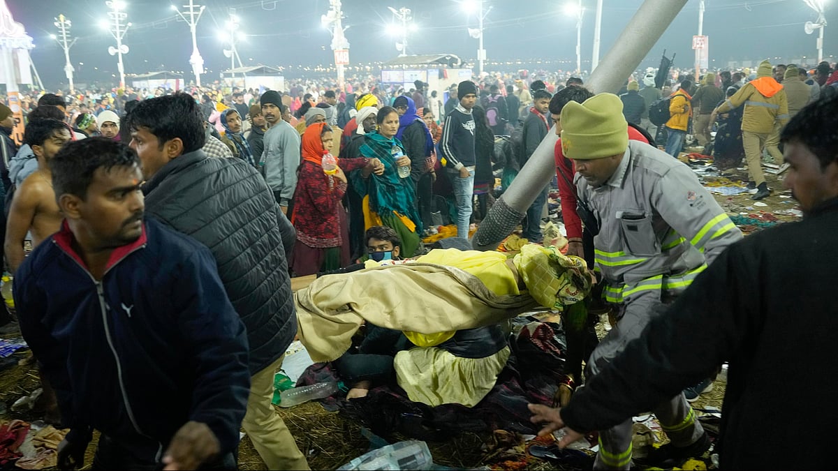 PTI : Rescue operation underway after a stampede occurred on 'Mauni Amavasya' during the ongoing 'Maha Kumbh Mela' festival, in Prayagraj, Wednesday, Jan. 29, 2025. 