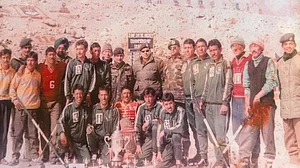 Special Arrangement : Ladakh Scouts Regiment continues to inspire many to play ice hockey.