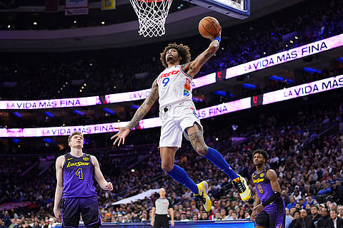 NBA 2024-25: 76ers' Kelly Oubre Jr. goes up for a dunk