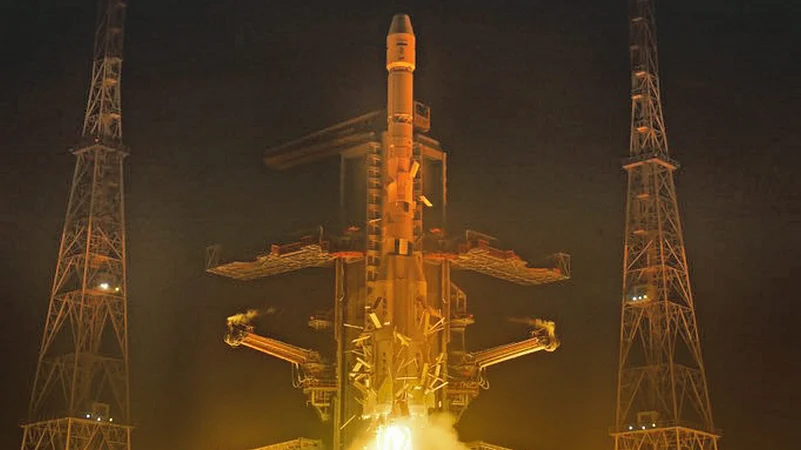 ISROs GSLV-F15 carrying navigation satellite lifts off