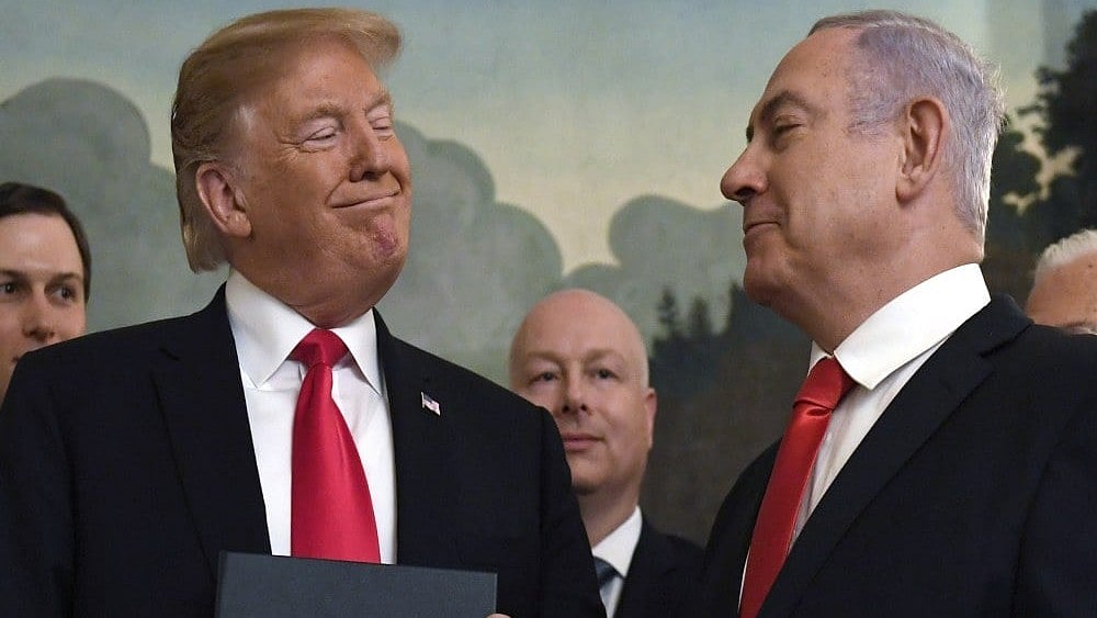 | Photo- File : Donald Trump and Benjamin Netanyahu (representative image)