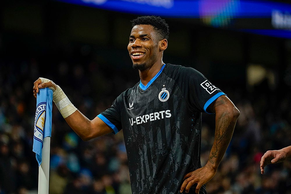 UEFA Champions League soccer Manchester City Vs Club Brugge match photo: Raphael Onyedika
