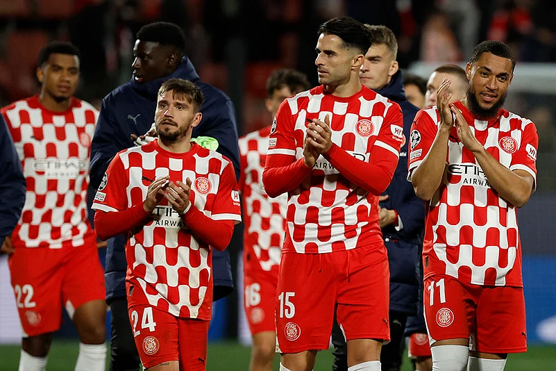 UEFA Champions League soccer Girona Vs Arsenal match photo: 2