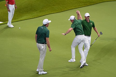 TGL: Boston Common Golf teammates 