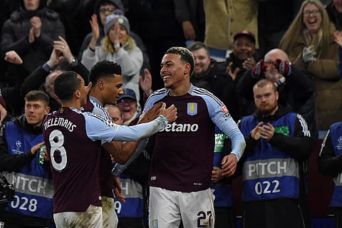 Champions League 2024-25: Aston Villa's Morgan Rogers celebrates after scoring his side's fourth goal 